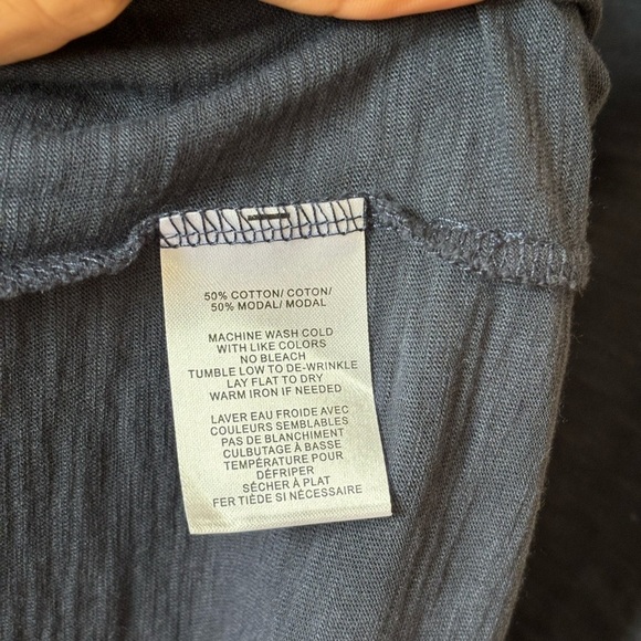 Robert Barakett Copperfield Short Sleeve Pin Tuck Crew Neck T Shirt Navy Size L - Picture 10 of 10